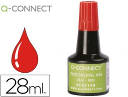 Frasco tinta tampón Q-Connect rojo 28 ml.